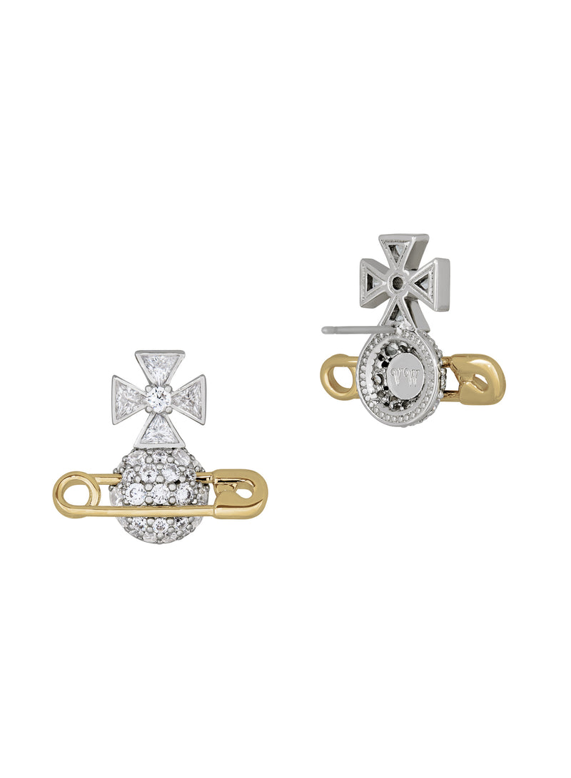 Hectorina Earrings - Silver/Gold - 6201038R-02P133