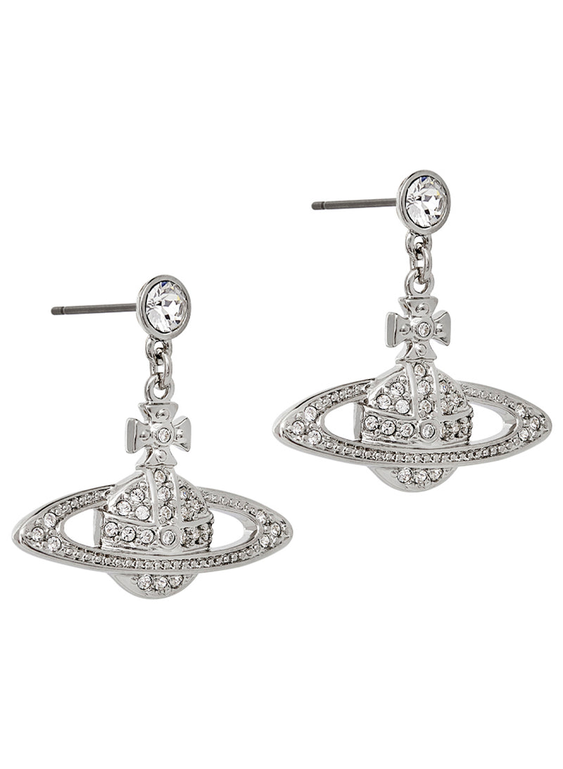 Mini Bas Relief Drop Earrings - Silver - 62020025-02P116-CN
