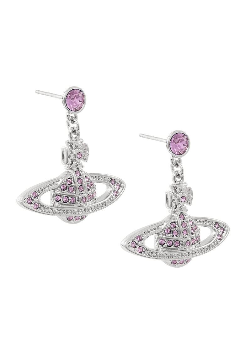 Mini Bas Relief Drop Earrings - Silver