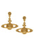 Mini Bas Relief Drop Earrings - Gold - 62020025-02R121-CN