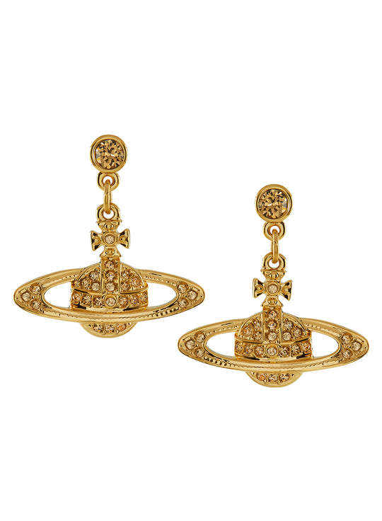 Mini Bas Relief Drop Earrings - Gold - 62020025-02R121-CN