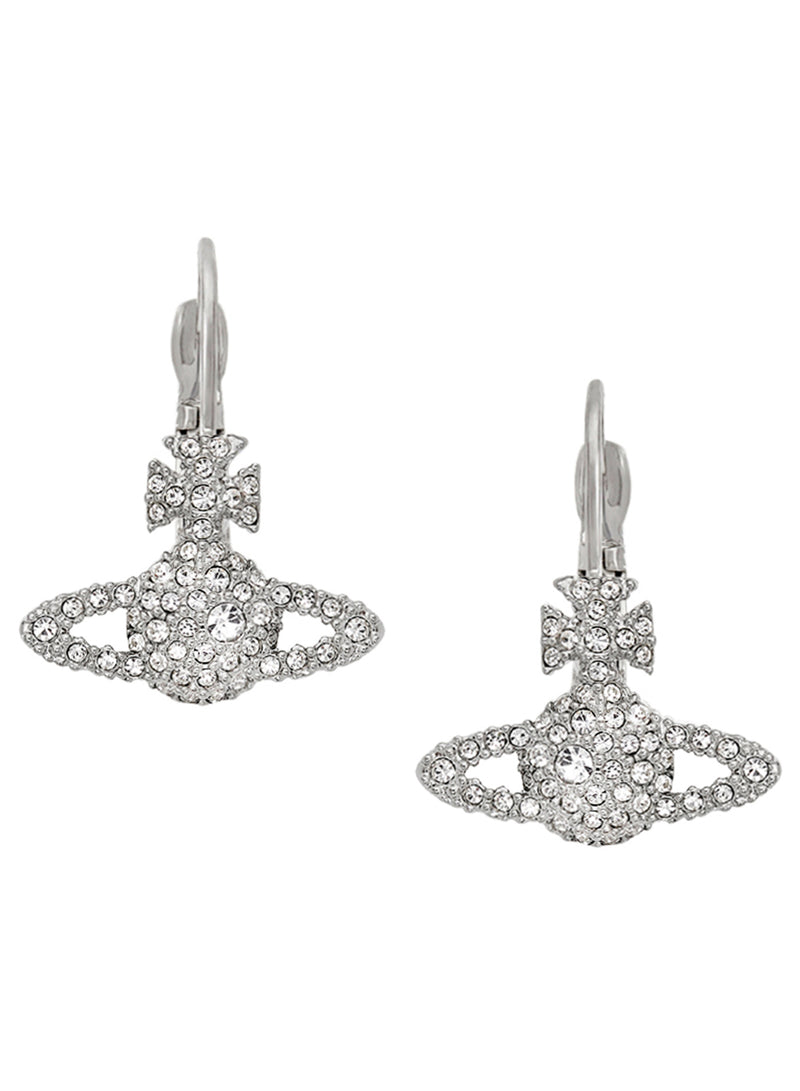 Grace Bas Relief Drop Earrings - Silver - 62020027-02P116-CN