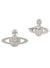 Mini Bas Relief Earrings - Silver - 62020033-02P116-CN