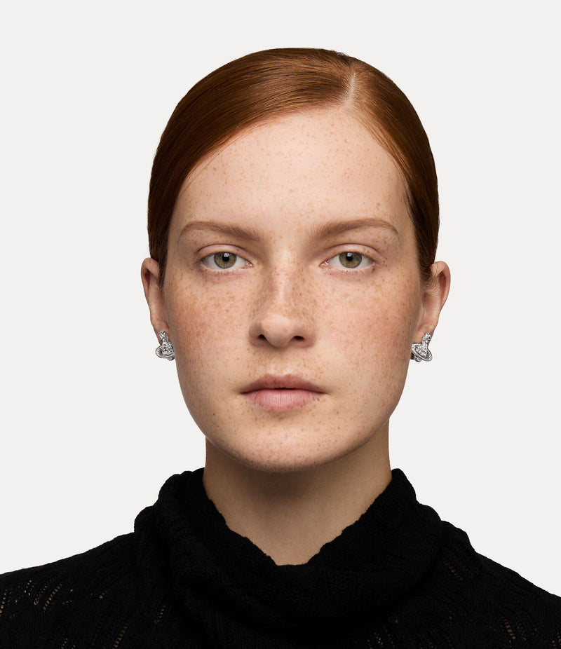 Mini Bas Relief Earrings - Silver - 62020033-02P116-CN