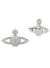 Mini Bas Relief Earrings - Silver - 62020033-02P116-CN