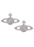 Mini Bas Relief Earrings - Silver/Violet - 62020033-02P491