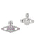Mini Bas Relief Earrings - Silver