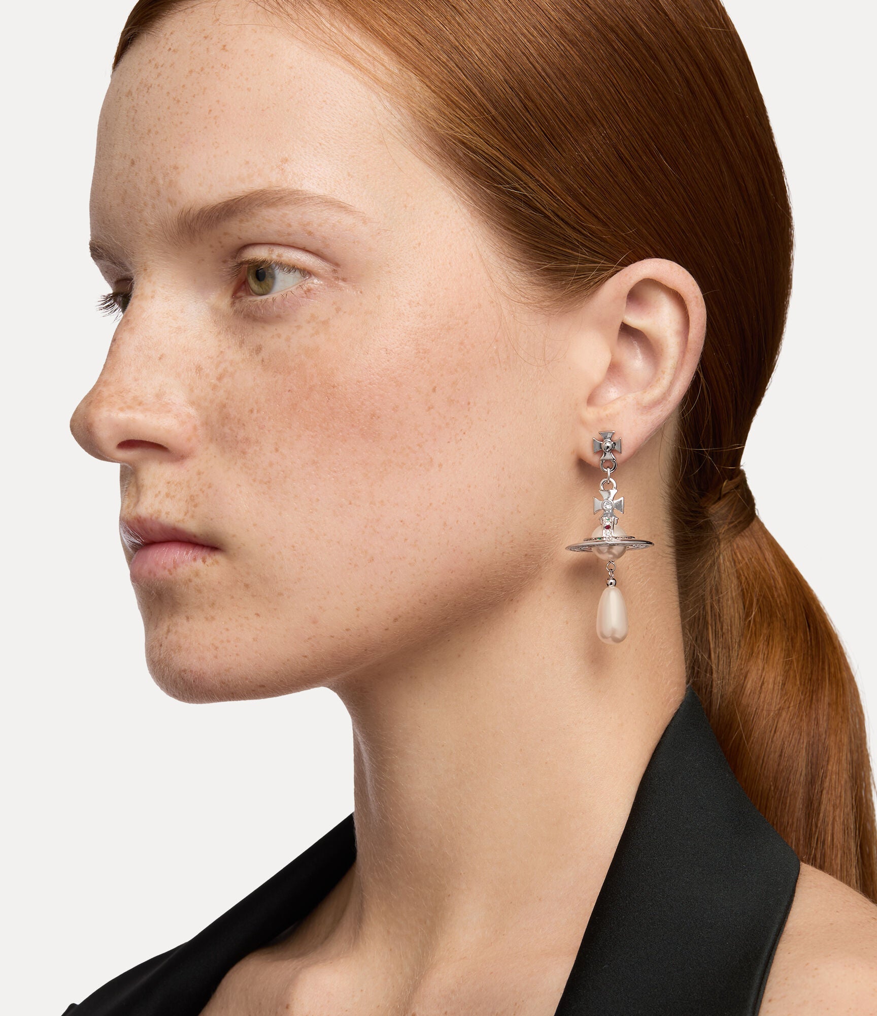 Pearl Vivienne Westwood Earrings Pearl Drop Earrings Silver
