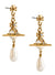 Pearl Drop Earrings - Gold - 62020034-02R118-CN