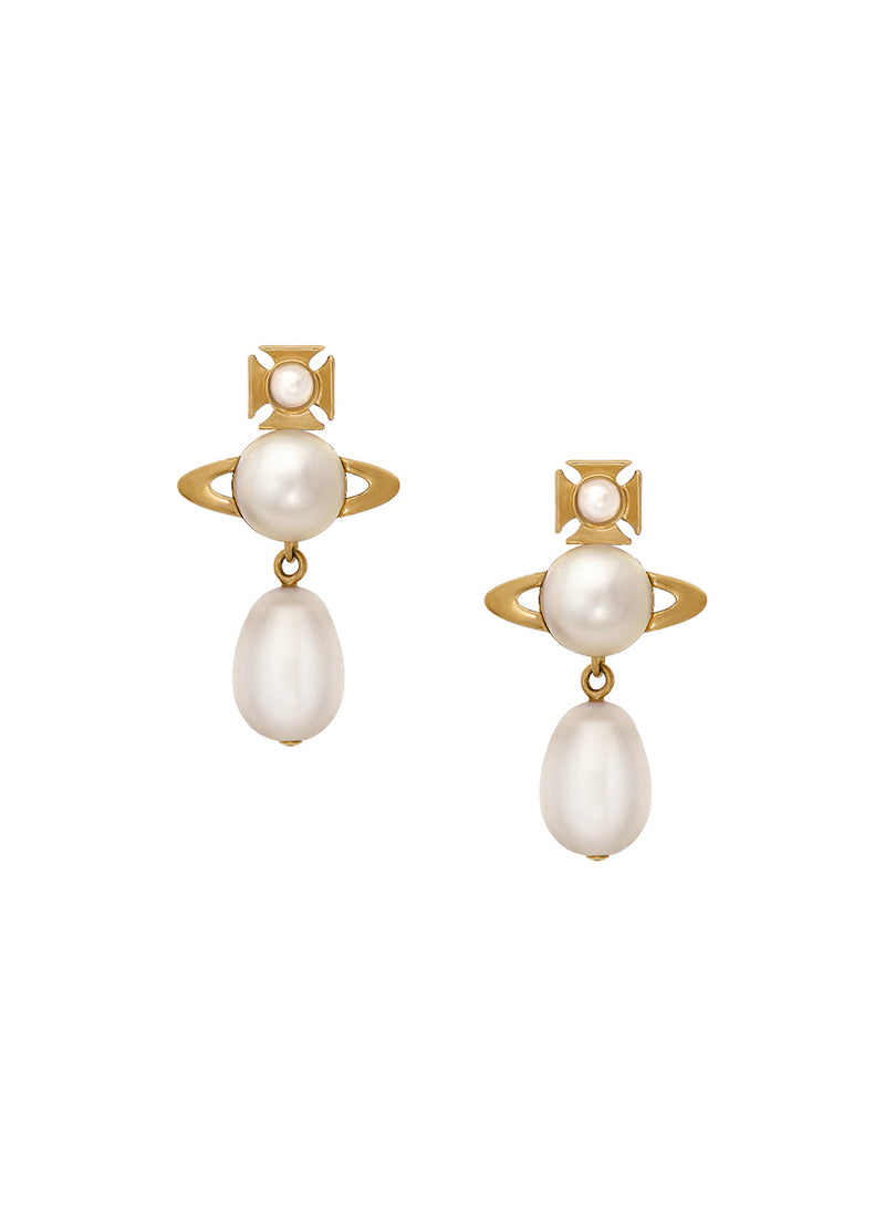 Inass Pearl Drop Earrings - Gold - 62020104-R107-CN