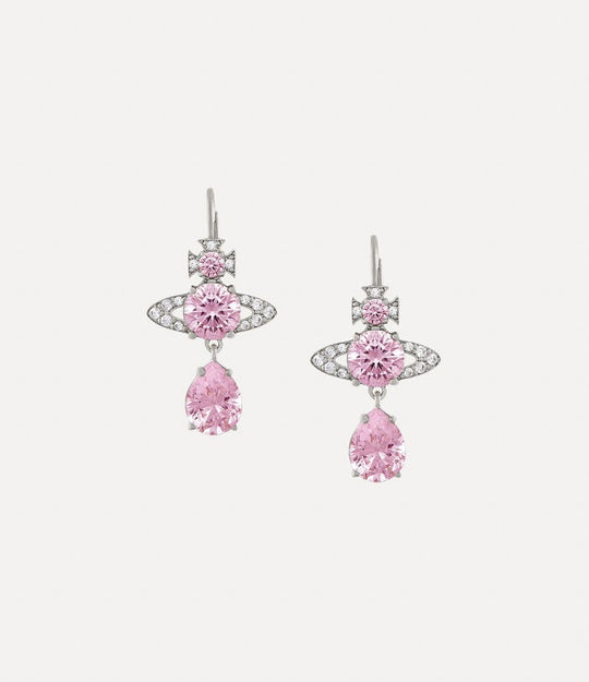 Ismene Drop Earrings - Silver/Pink - 62020110-02P354-IM