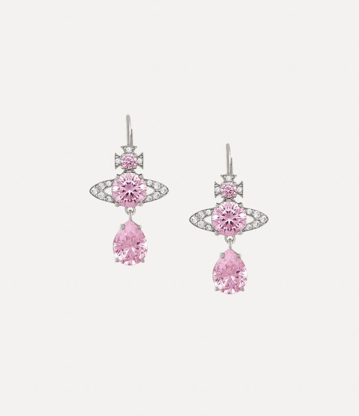 Ismene Drop Earrings - Silver/Pink - 62020110-02P354-IM – Sarah Layton