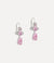 Ismene Drop Earrings - Silver/Pink - 62020110-02P354-IM