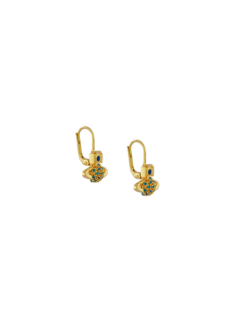Donna Bas Relief Drop Earrings - Gold