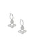 Trudy Hoop Earrings - Silver/White - 6202014V-01P102-SM