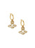 Trudy Hoop Earrings - Gold/White - 6202014V-01R102-SM