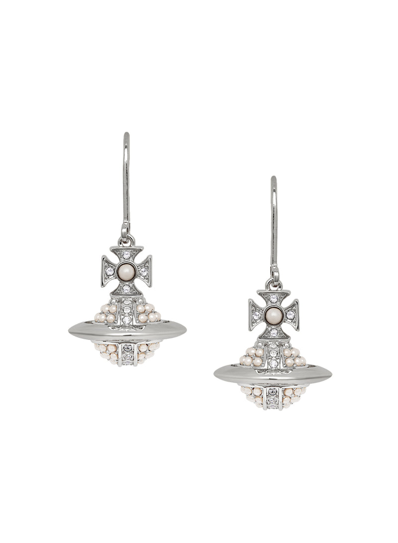 Luzia Earrings - Silver/Cream Pearl - 62020155-02P372-CN