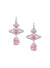 Ismene Drop Earrings - Silver/Pink - 6202015N-02P271-SM