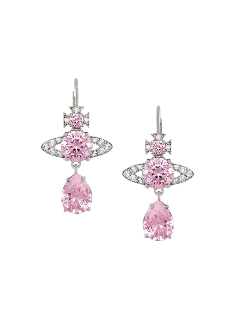 Ismene Drop Earrings - Silver/Pink - 6202015N-02P271-SM