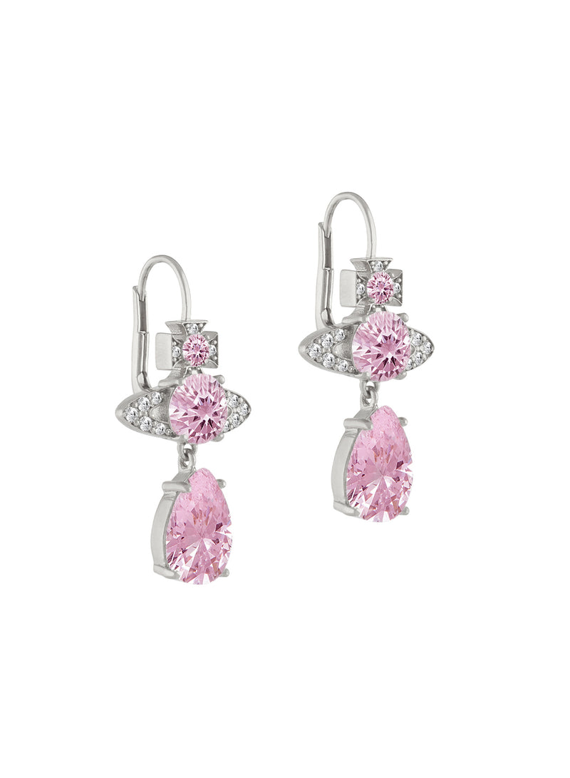Ismene Drop Earrings - Silver/Pink - 6202015N-02P271-SM