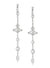 Phaedra Long Earrings - Silver/White - 6202015R-01P102-SM