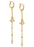 Phaedra Long Earrings - Gold/White - 6202015R-01R102-SM