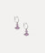 Feodorita Hoop Earrings - Silver/Lavender - 6202017R-02P250
