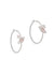 Olympia CZ Hoop Earrings - Silver/Peach - 6202017X-02P773