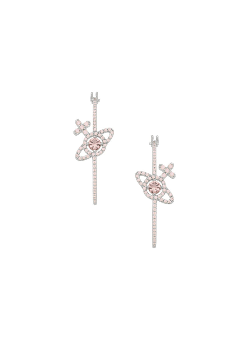 Olympia CZ Hoop Earrings - Silver