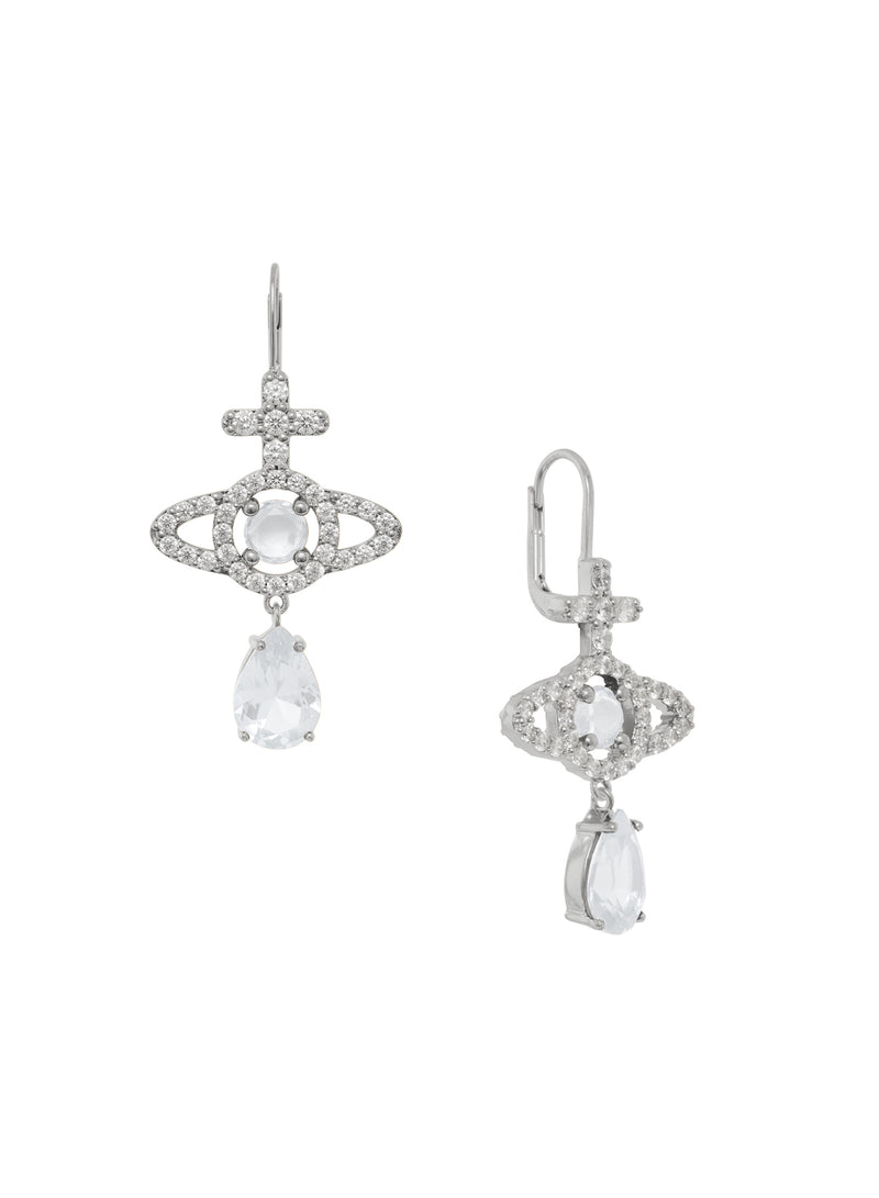 Olympia CZ Drop Earrings - Silver - 6202017Y-02P102