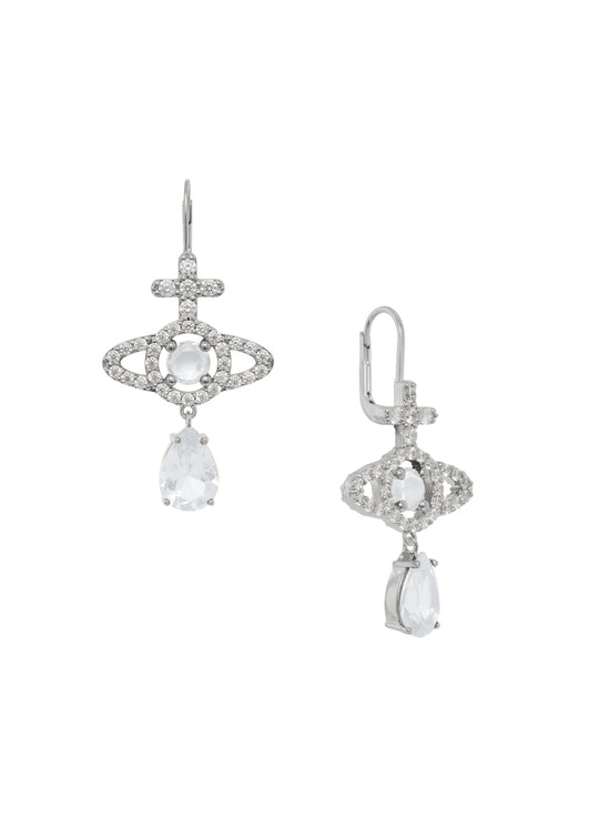 Olympia CZ Drop Earrings - Silver - 6202017Y-02P102