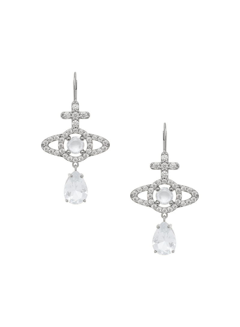 Olympia CZ Drop Earrings - Silver - 6202017Y-02P102