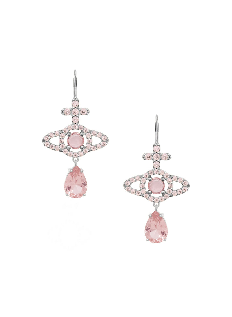 Olympia CZ Drop Earrings - Silver