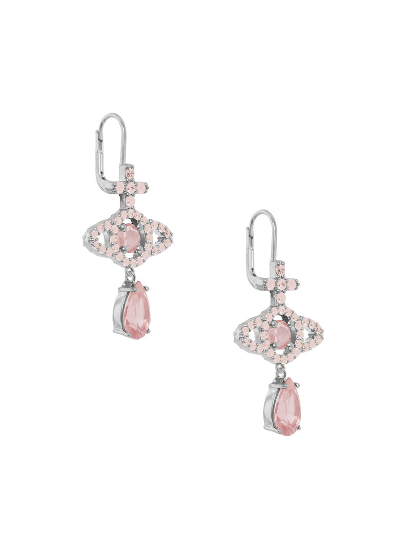 Olympia CZ Drop Earrings - Silver