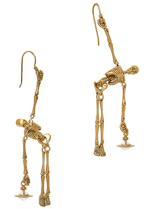 Skeleton Earrings - Gold - 6203008Q-02R445