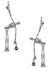 Skeleton Earrings - Silver