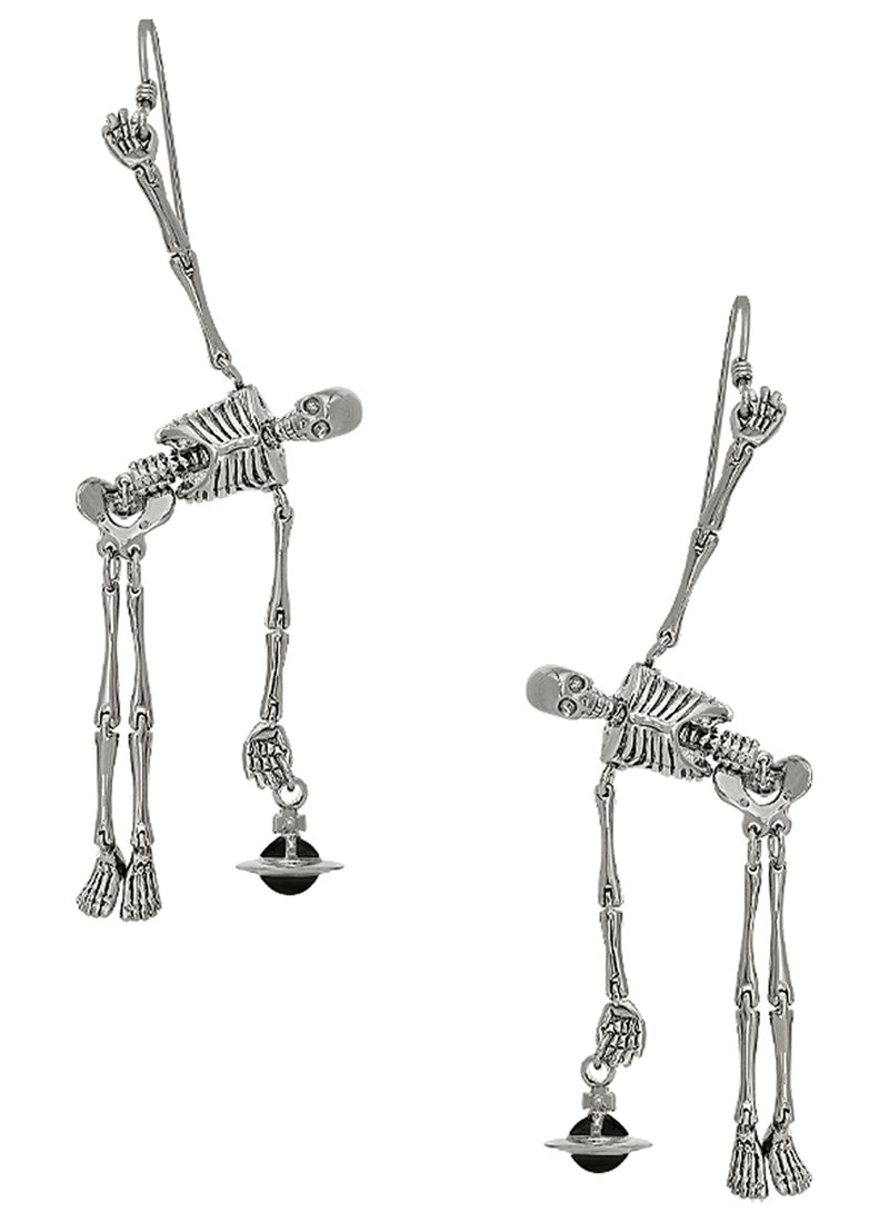 Skeleton Earrings - Silver