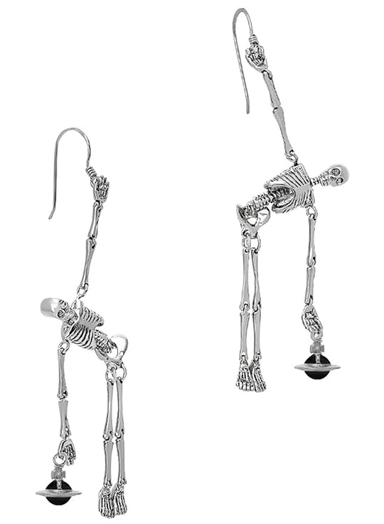 Skeleton Earrings - Silver - 6203008Q-02P107
