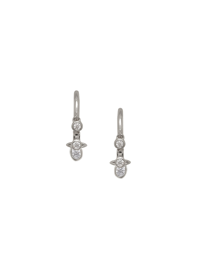 Gale Earrings - Silver/White - 6203008E-02P102-SM