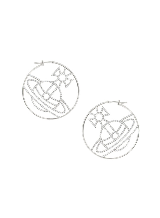 Eloisa Hoop Earrings - Silver - 6203008R-02P102