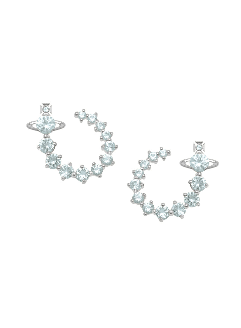 Lydia Earrings - Silver/Aquamarine - 6203009A-02P775