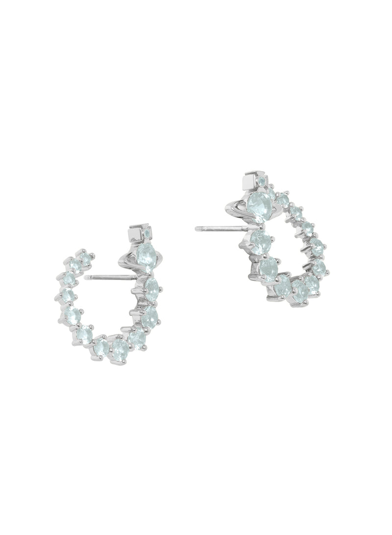 Lydia Earrings - Silver/Aquamarine - 6203009A-02P775