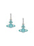 Beatrix Hoop Earrings - Silver/Turquoise