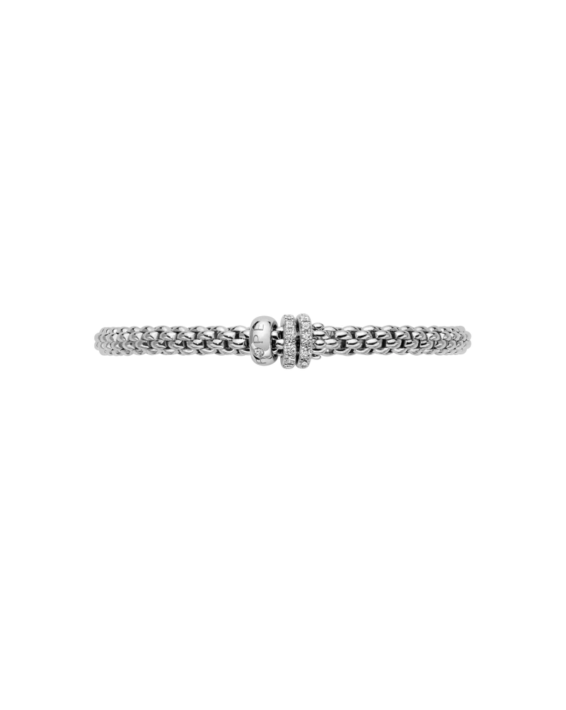 Solo Flex'It Diamond Pavé Bracelet, Medium - 18ct White Gold - 62506B-PAVEM