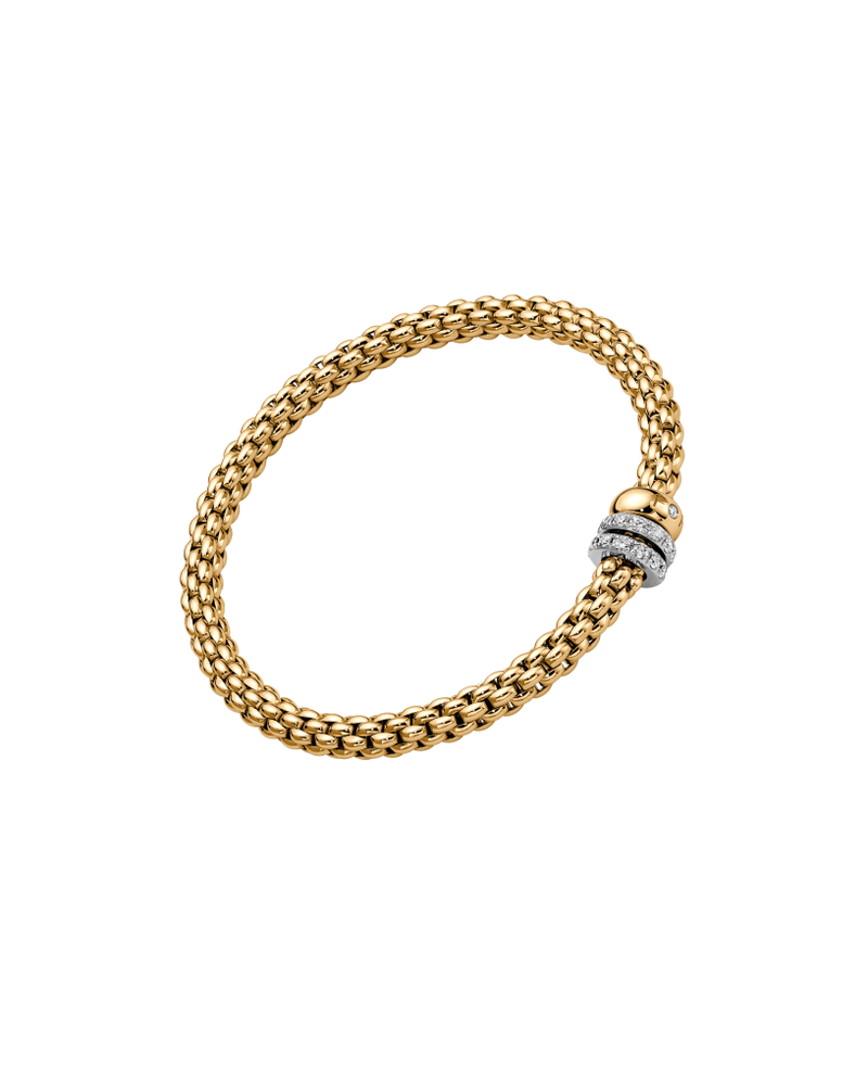 Solo Flex'it Diamond Bracelet, Medium - 18ct Yellow Gold - 62506BPAVEM-GB