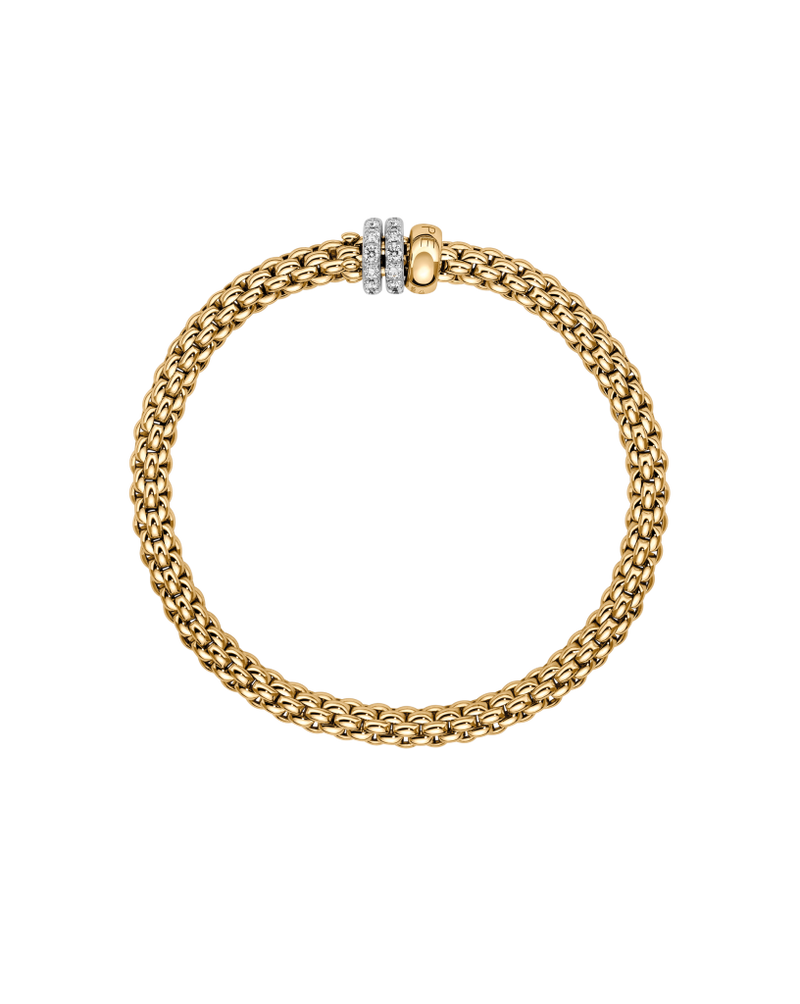 Solo Flex'it Diamond Bracelet, Medium - 18ct Yellow Gold - 62506BPAVEM-GB