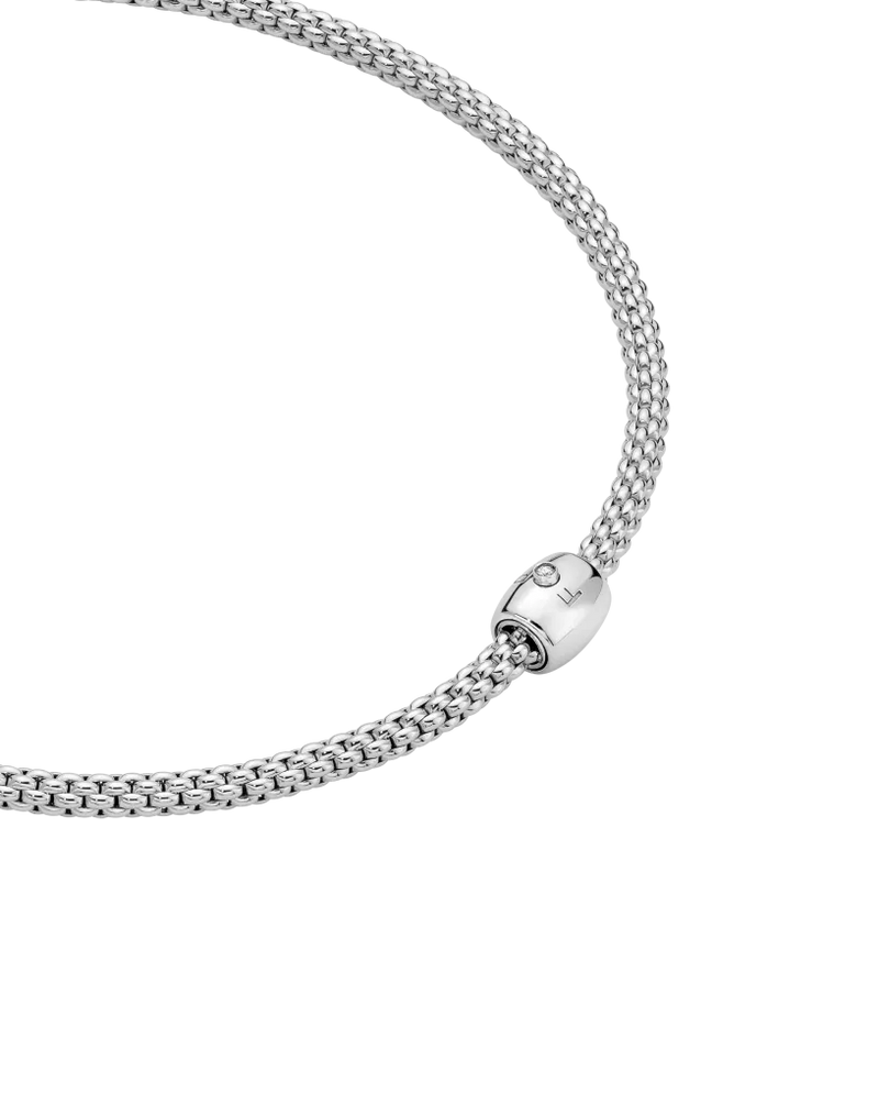 Solo Necklace With Diamond, 43cm - 18ct White Gold - 62606CX_BB_B_XXX_043