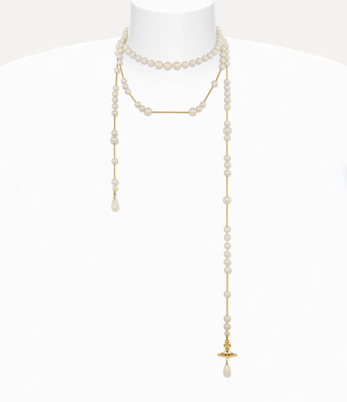 Broken Pearl Necklace - Gold - 63010006-02R118-CN