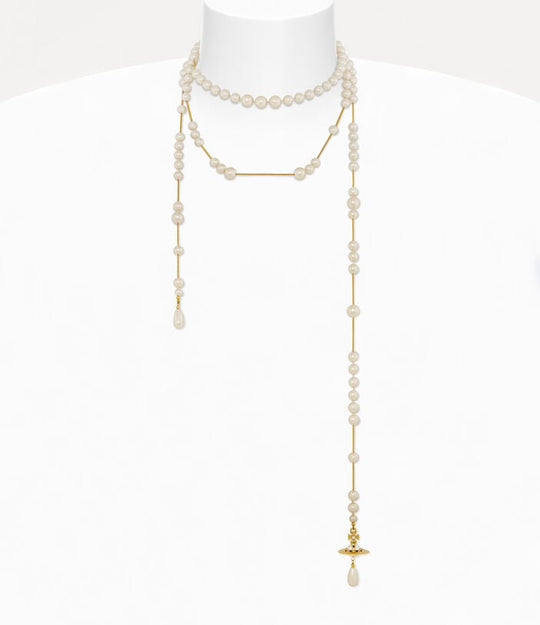 Broken Pearl Necklace - Gold - 63010006-02R118-CN