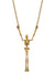 Skeleton Long Necklace - Gold/Ivory - 6301012Y-02R445